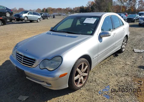 2003 Mercedes-Benz C 230 Kompressor Sport from USA, damaged, VIN WDBRF40J83F384826